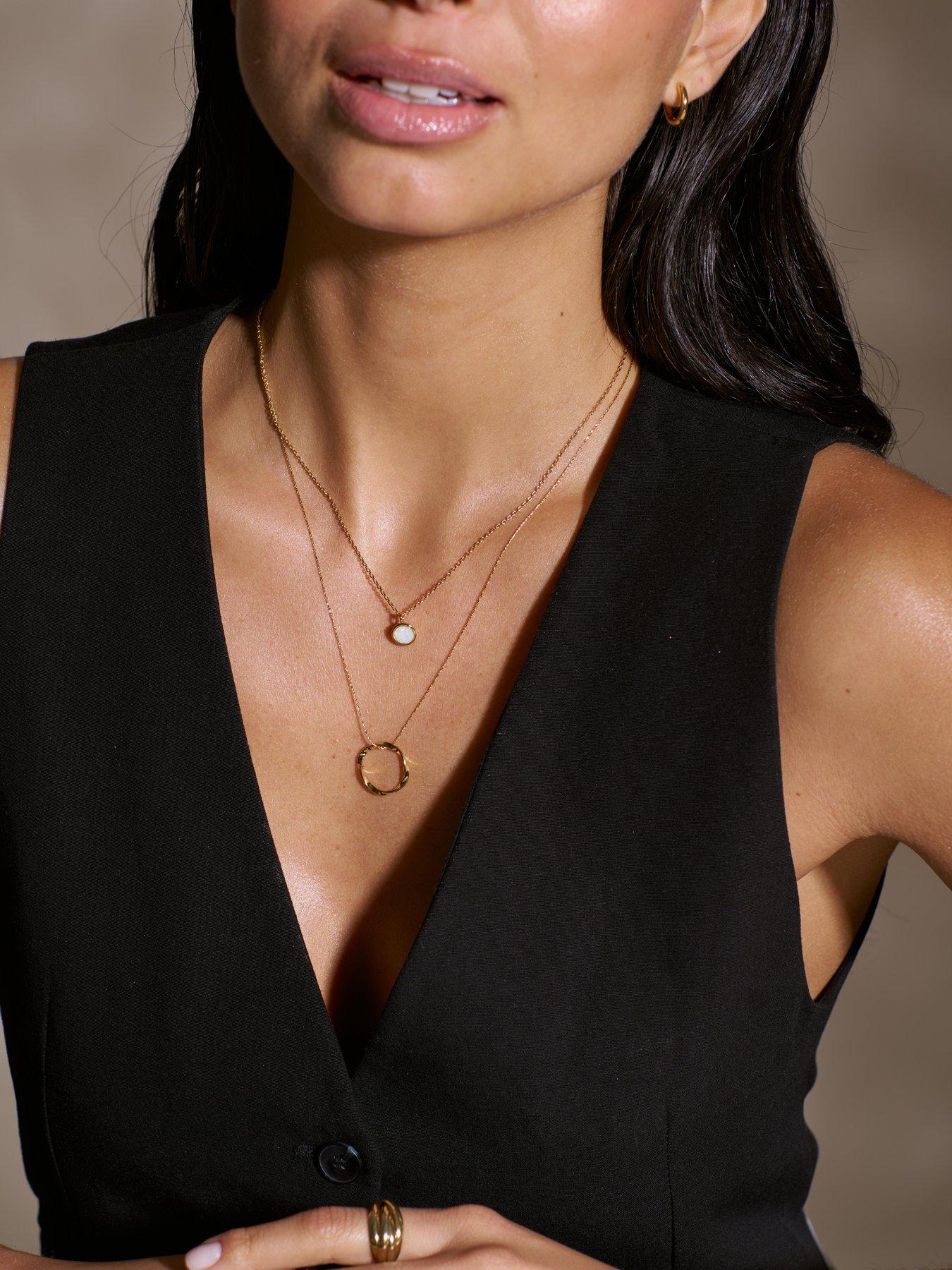  image of orelia-open-circle-mid-length-necklace