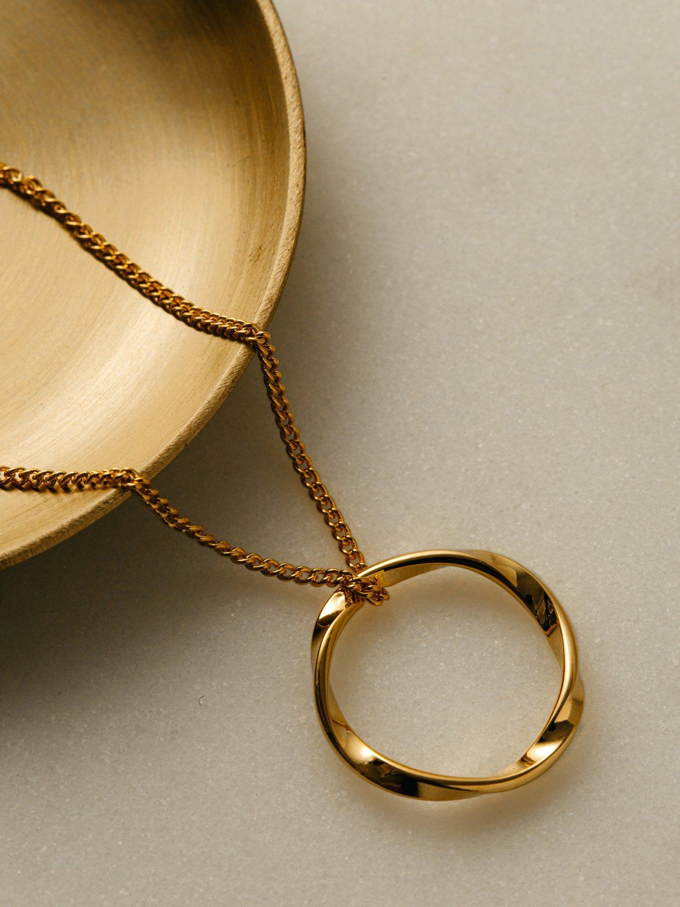  image of orelia-open-circle-mid-length-necklace