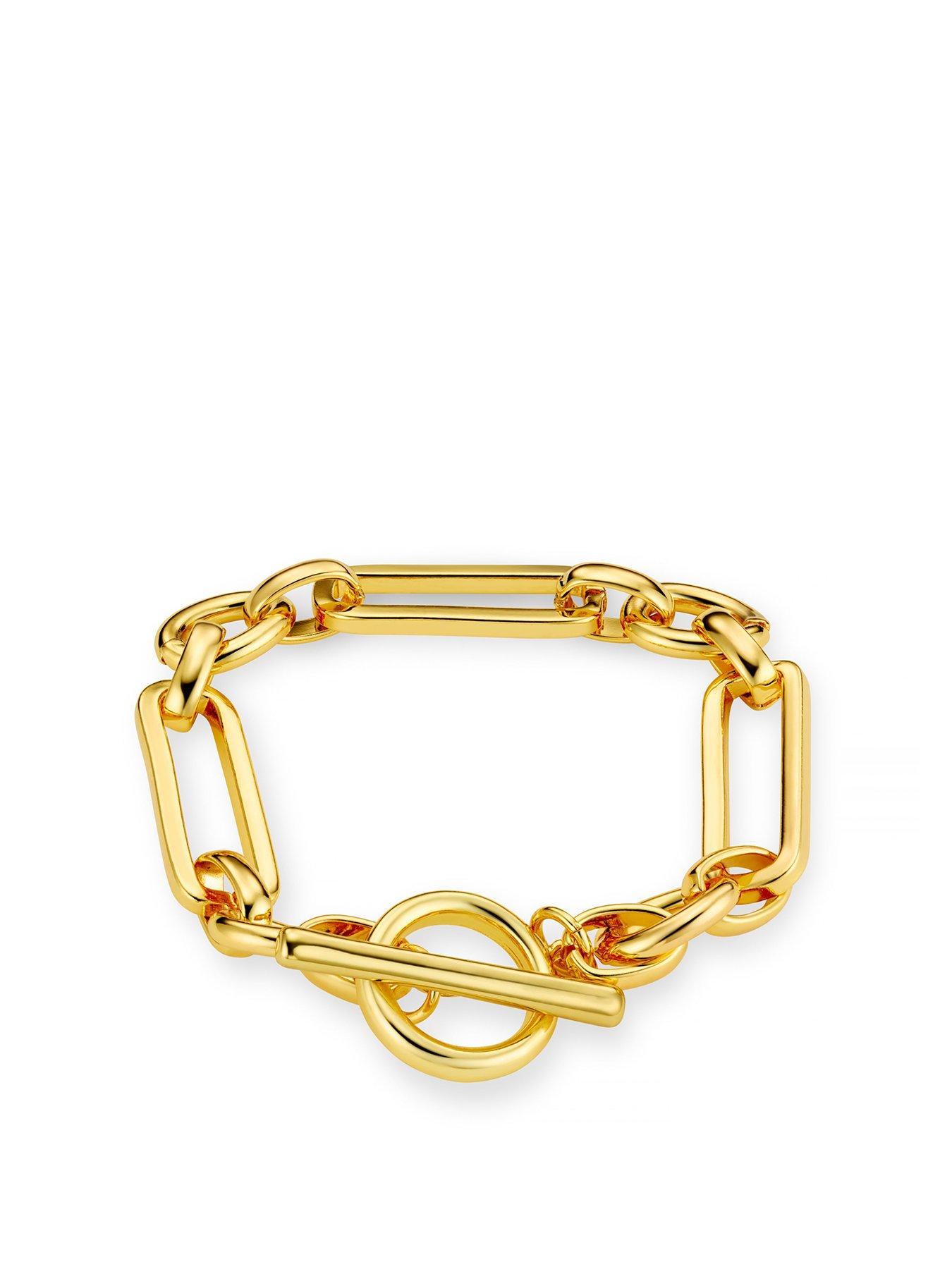 Image 1 of 2 of Orelia Rectangular Link T-Bar Bracelet