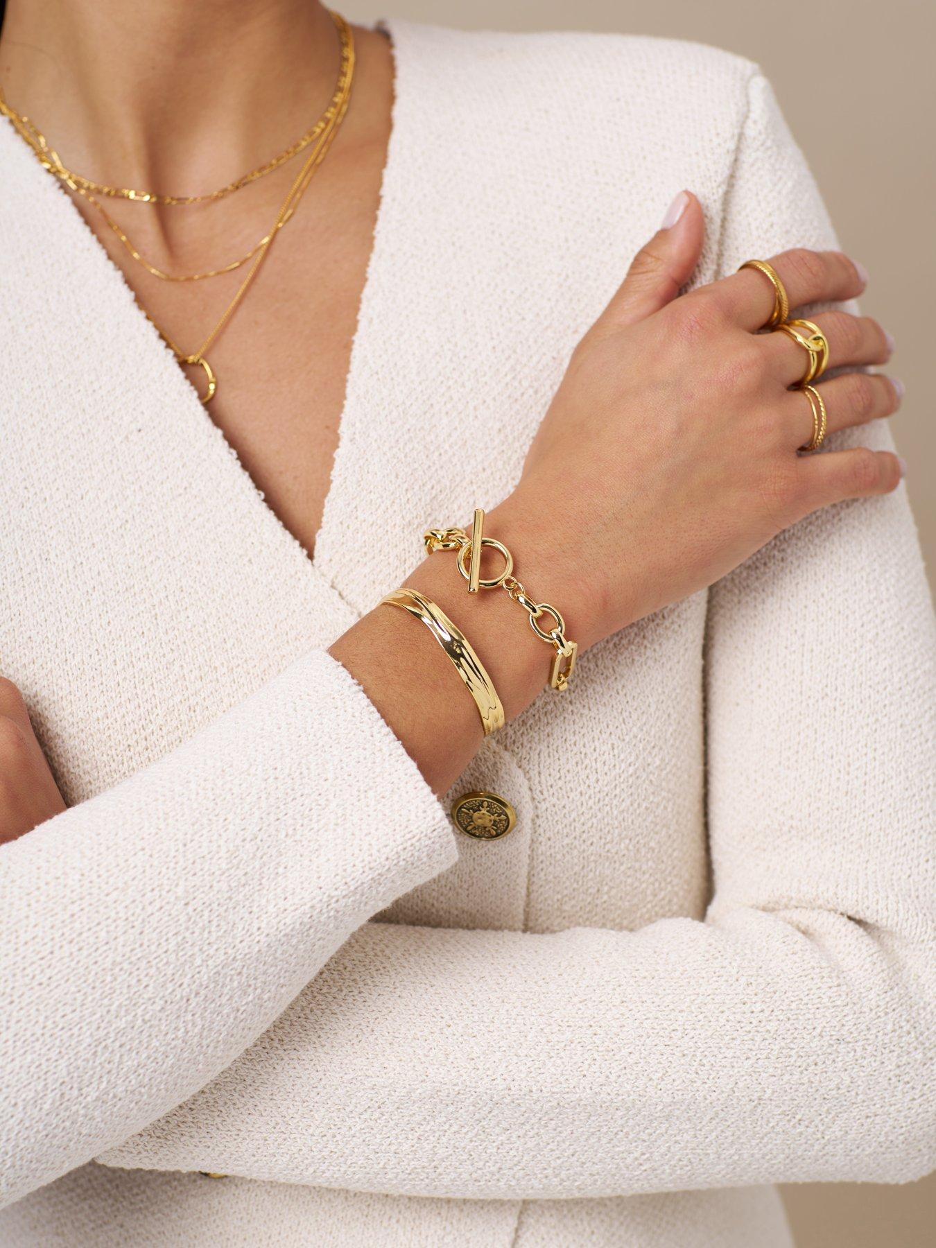 Image 2 of 2 of Orelia Rectangular Link T-Bar Bracelet