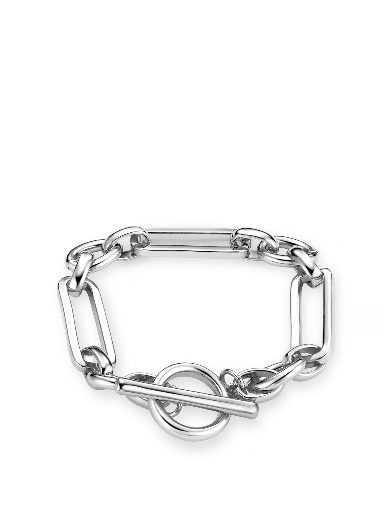 undefined Rectangular Link T-Bar Bracelet