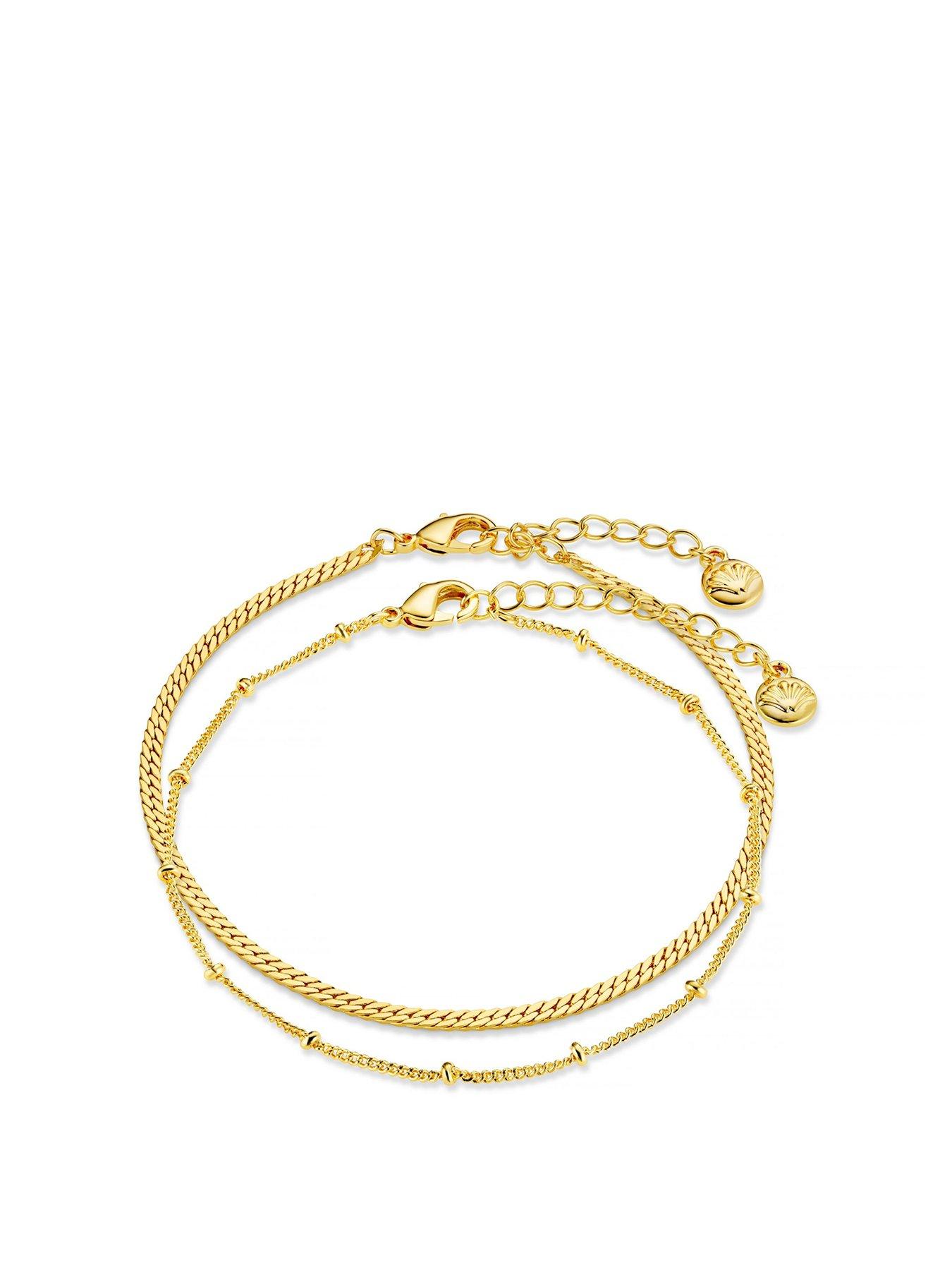 undefined Satellite and Flat Curb Chain Bracelets