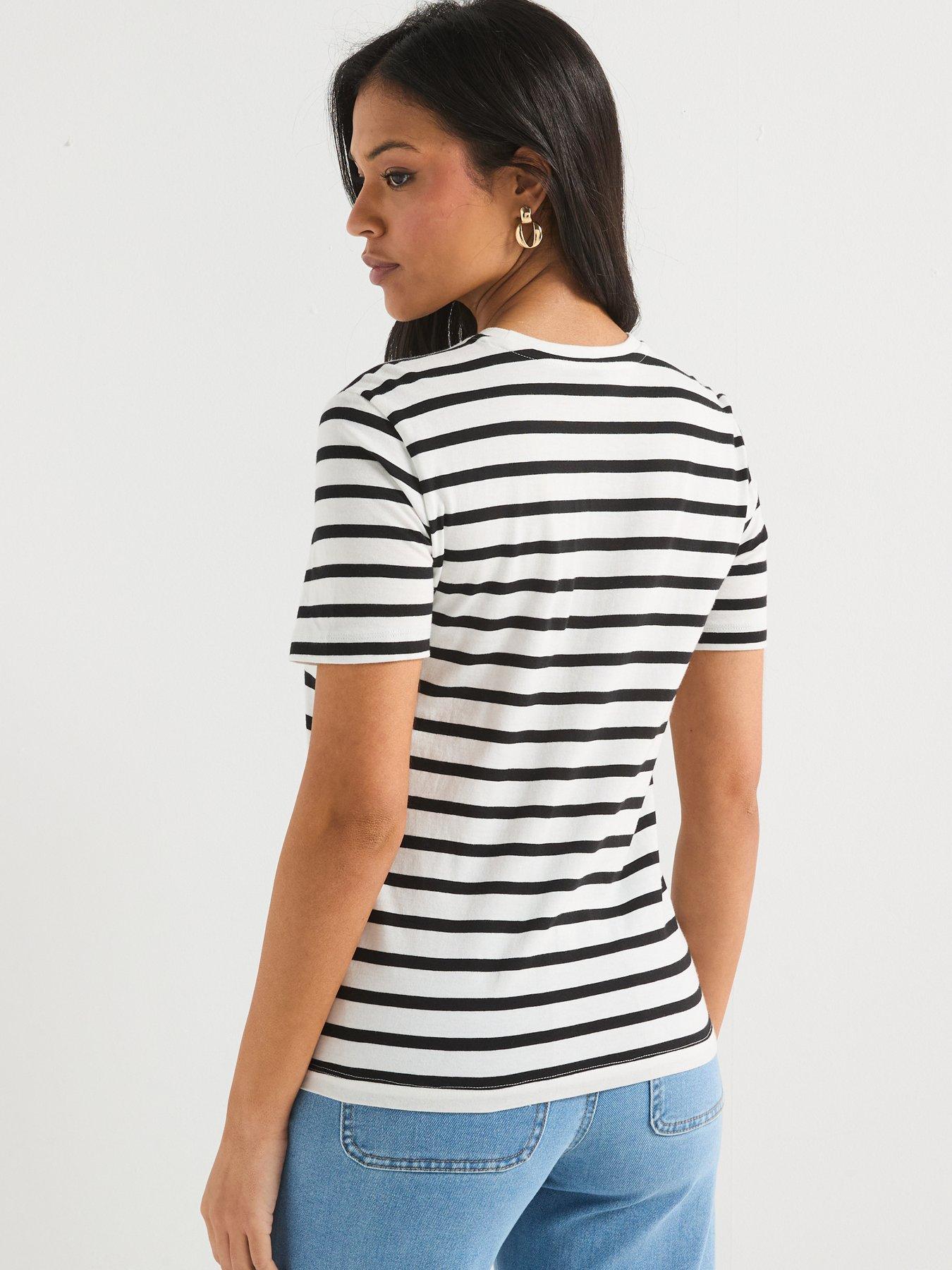  image of only-amour-stripe-t-shirt-multi