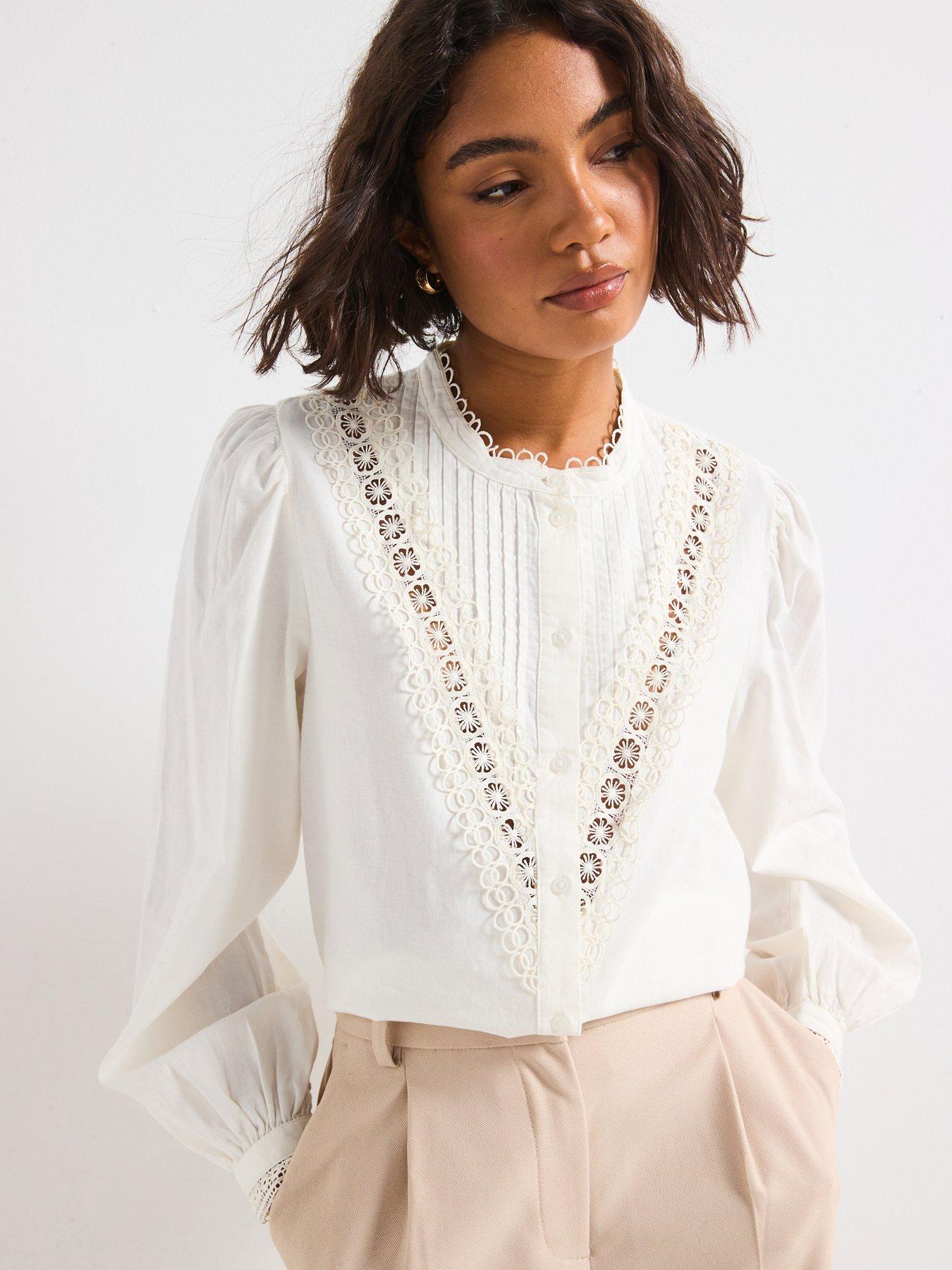 jdy-lace-detail-shirt-white