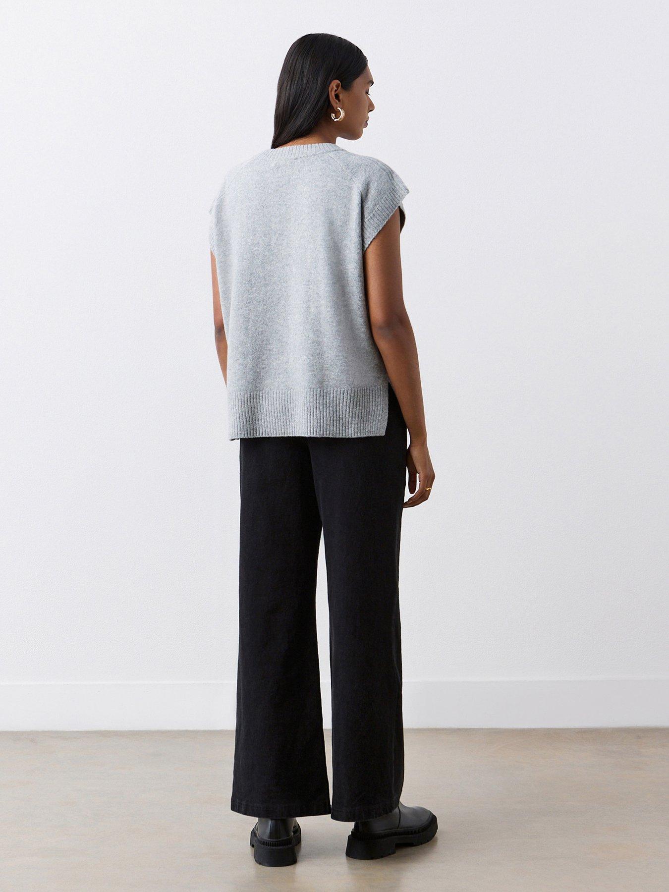  image of finery-ava-knitted-vest-grey