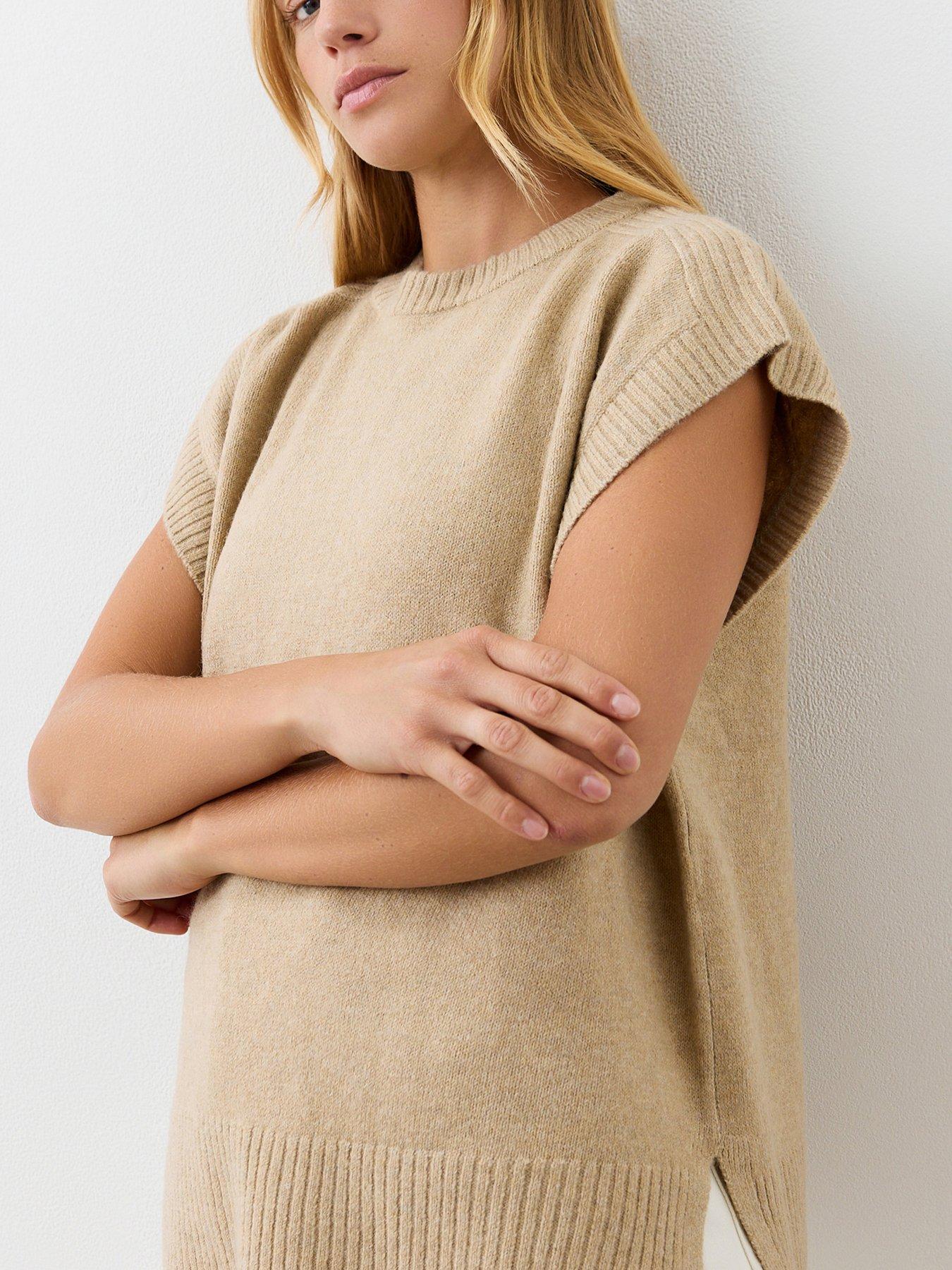Image 3 of 4 of Finery Ava Knitted Vest - Beige