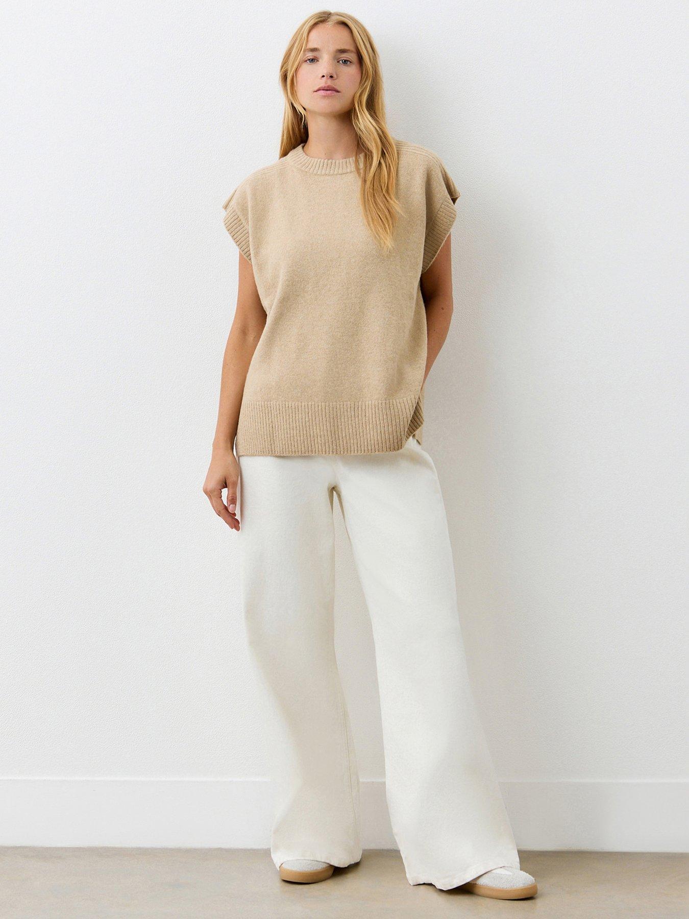 Image 4 of 4 of Finery Ava Knitted Vest - Beige