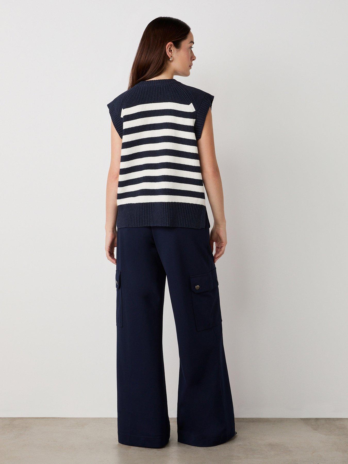  image of finery-lexi-stripe-vest-white