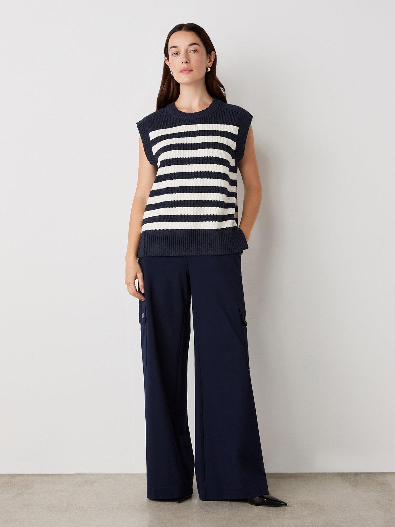  image of finery-lexi-stripe-vest-white