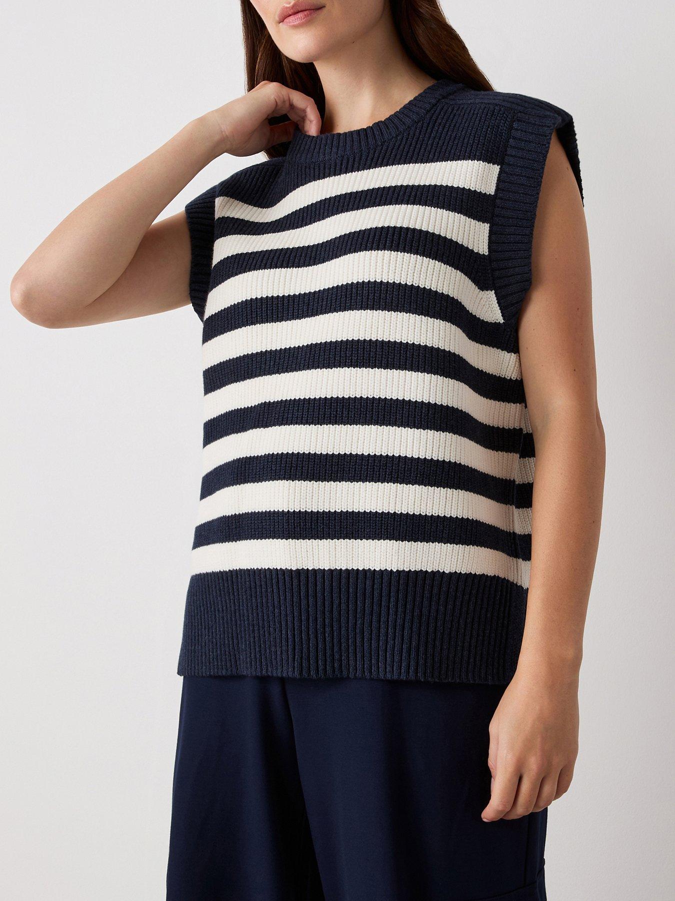  image of finery-lexi-stripe-vest-white