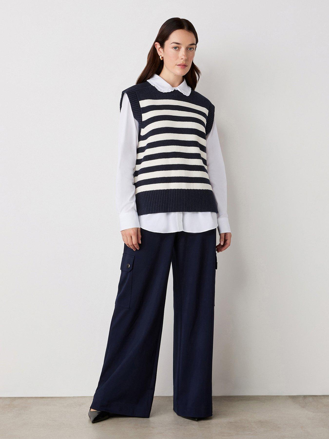  image of finery-lexi-stripe-vest-white
