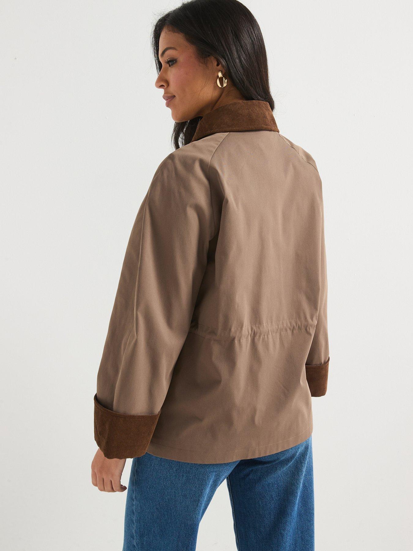  image of only-orchid-spring-collared-jacket-brown