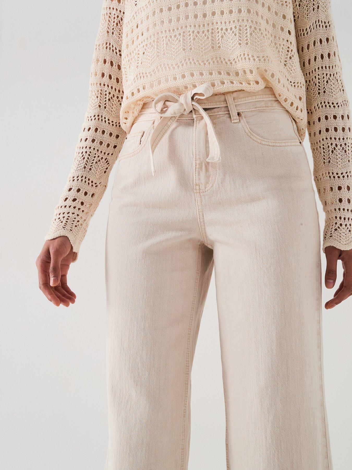  image of vero-moda-karlie-tie-belt-denim-jean-cream
