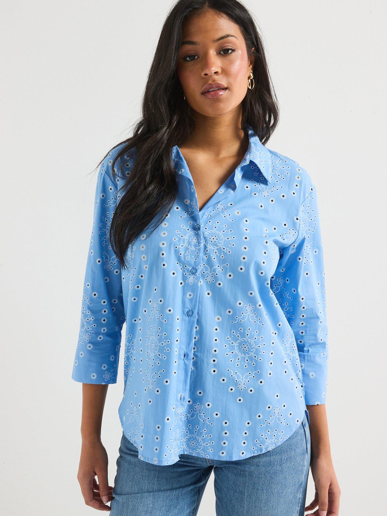 jdy-embroidered-relaxed-fit-shirt-blue
