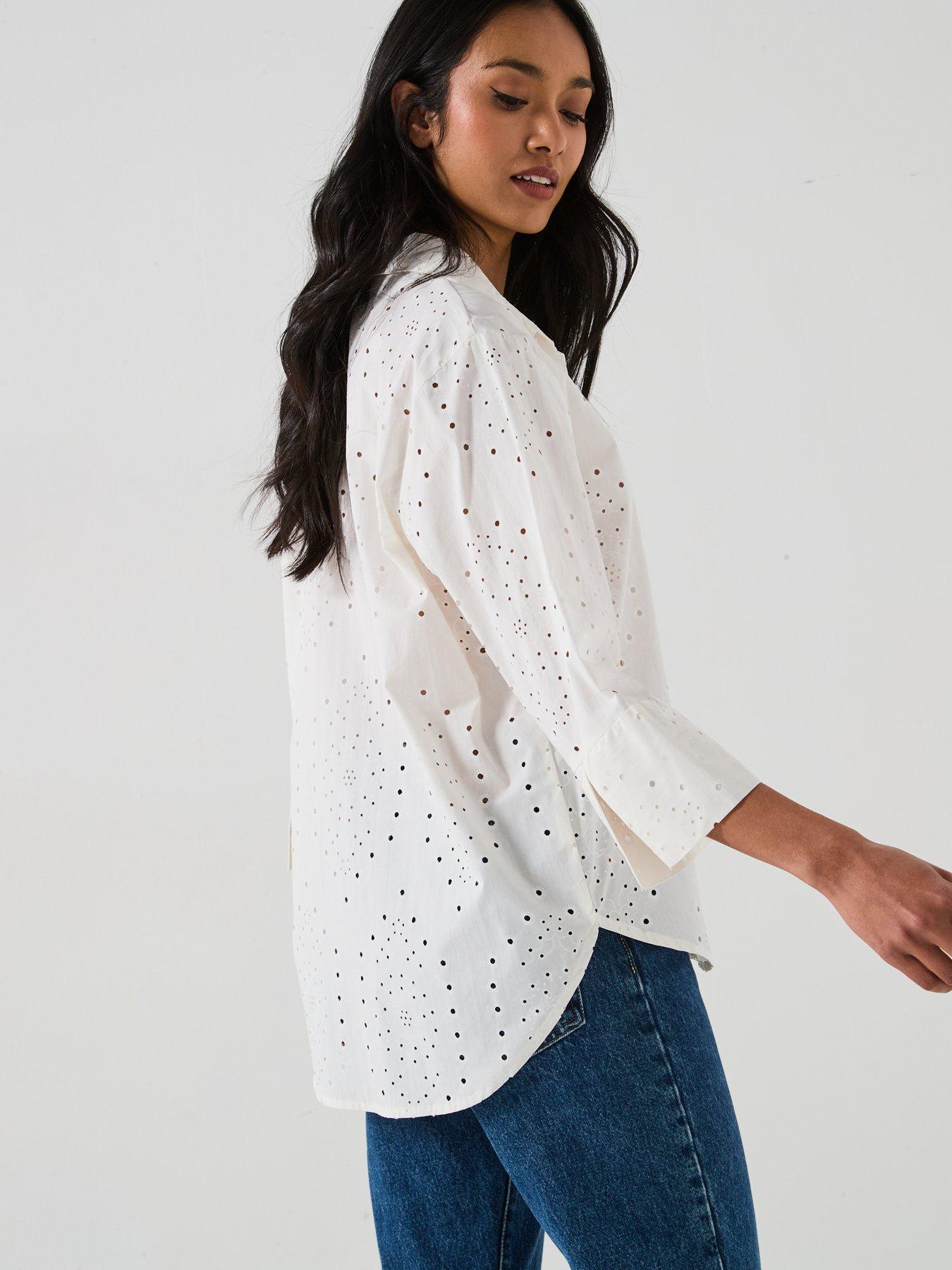  image of jdy-embroidered-relaxed-fit-shirt-white
