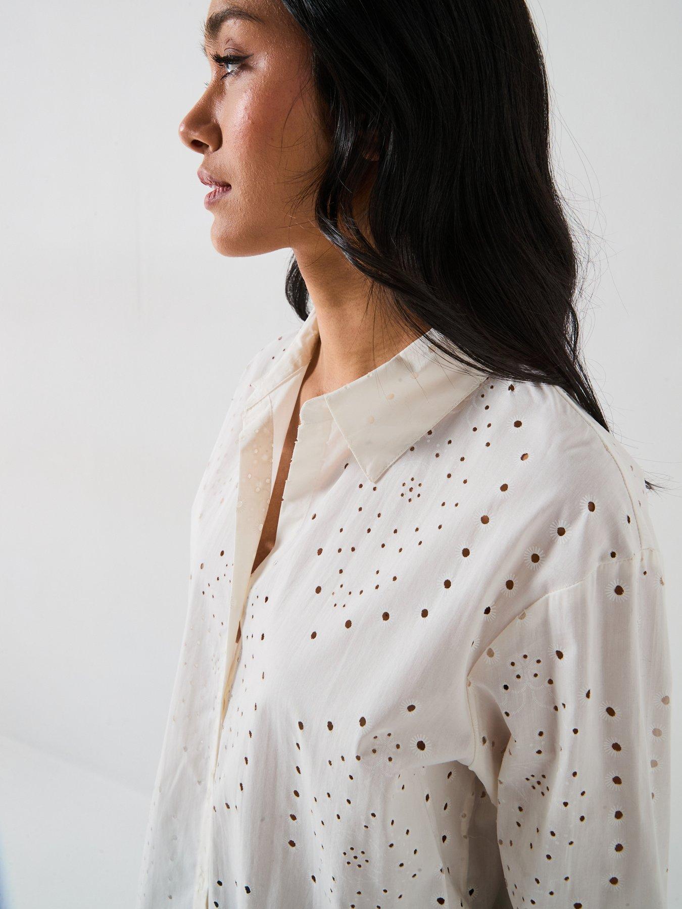  image of jdy-embroidered-relaxed-fit-shirt-white