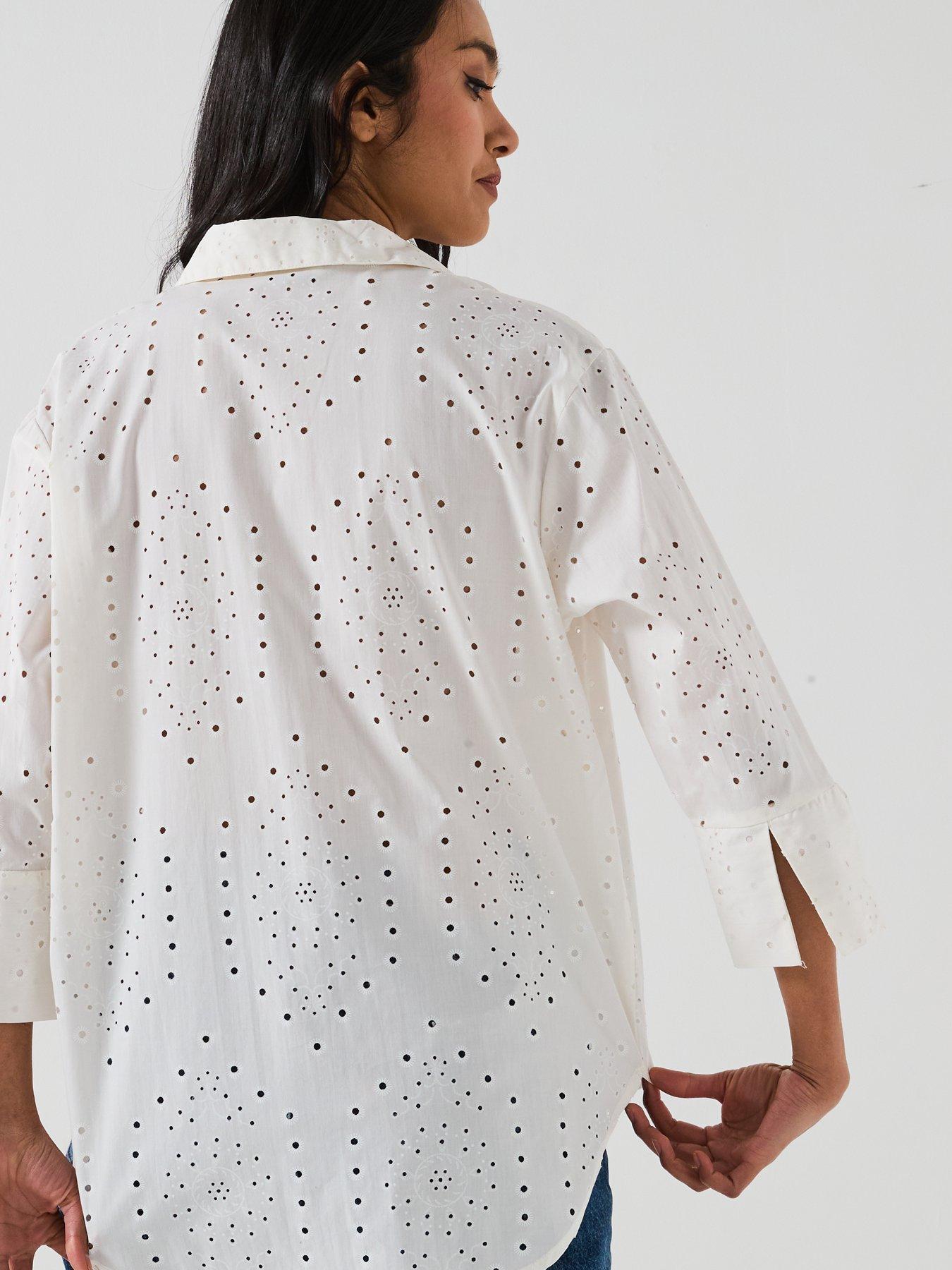  image of jdy-embroidered-relaxed-fit-shirt-white