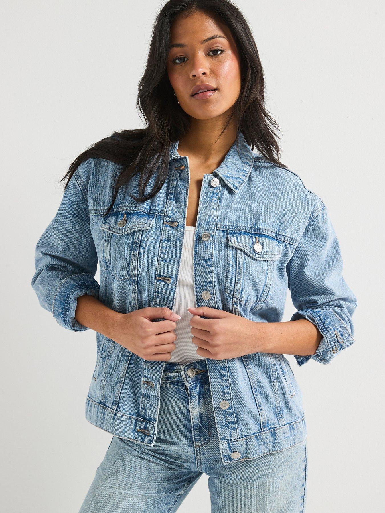 Only Oversized Denim Jacket - Light Blue
