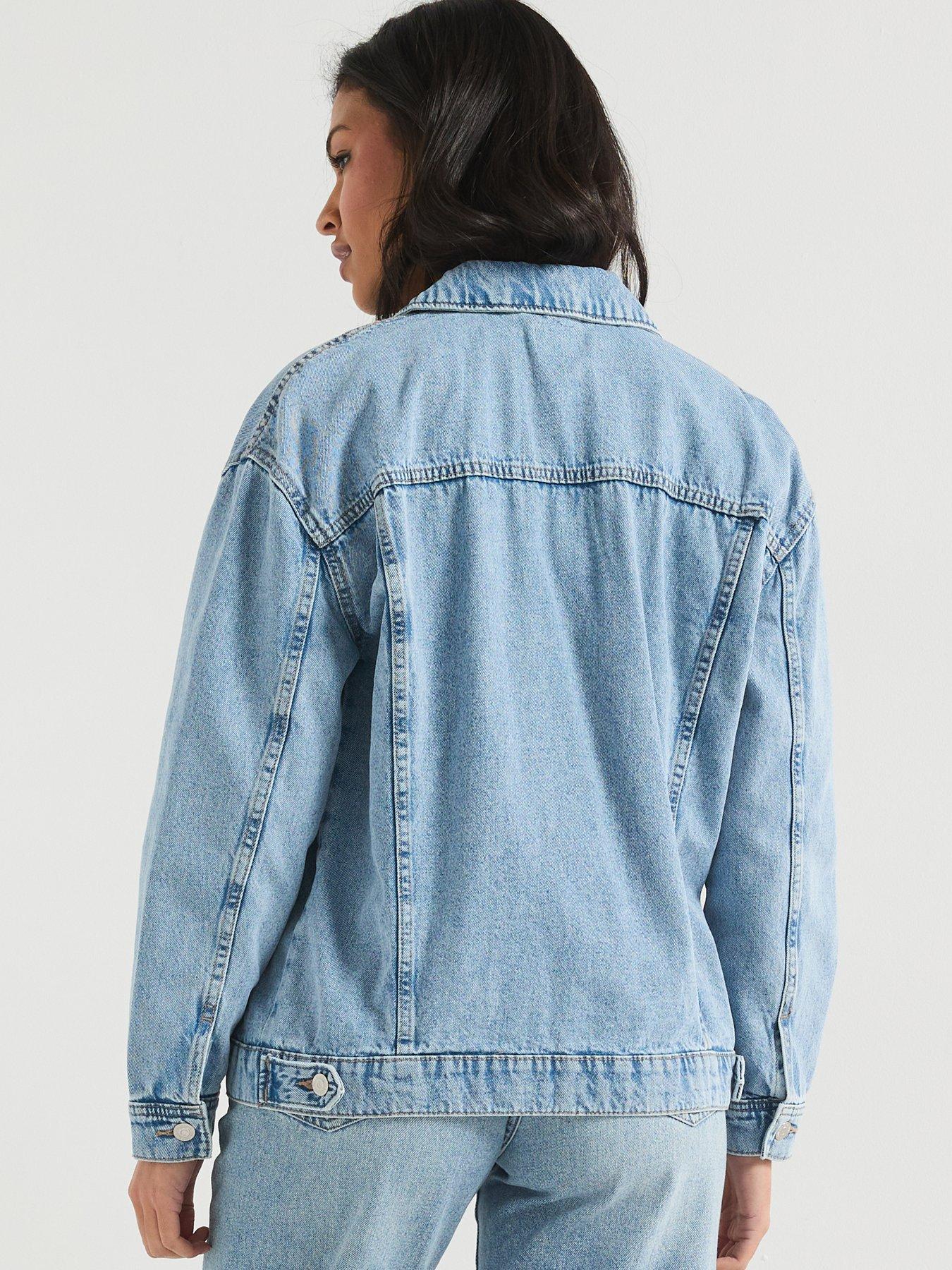  image of only-oversized-denim-jacket-light-blue