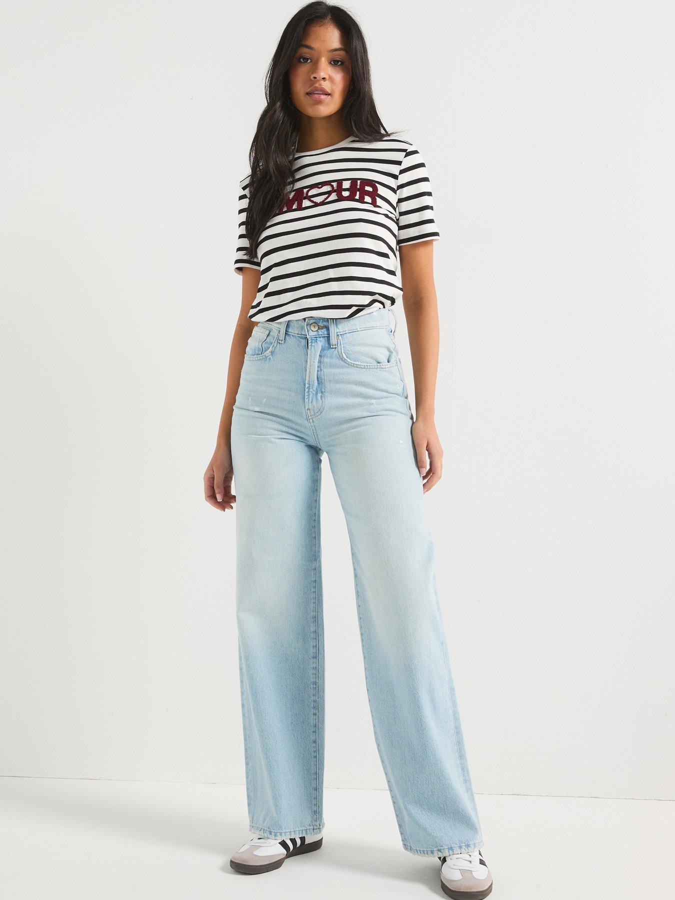 Hope Wide Denim Jeans Light Blue Denim