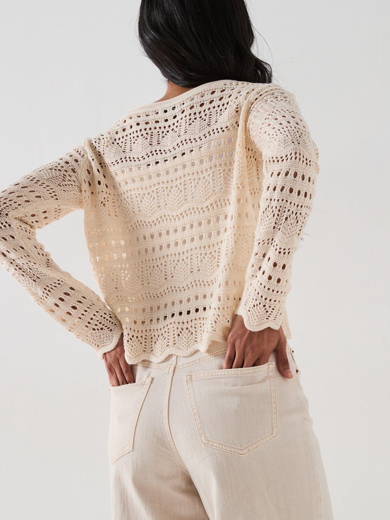  image of jdy-long-sleeve-boatneck-knitted-pullover-beige