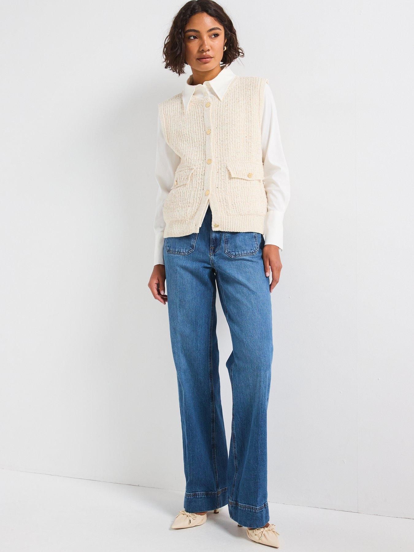  image of only-celeste-o-neck-knitted-vest-beige