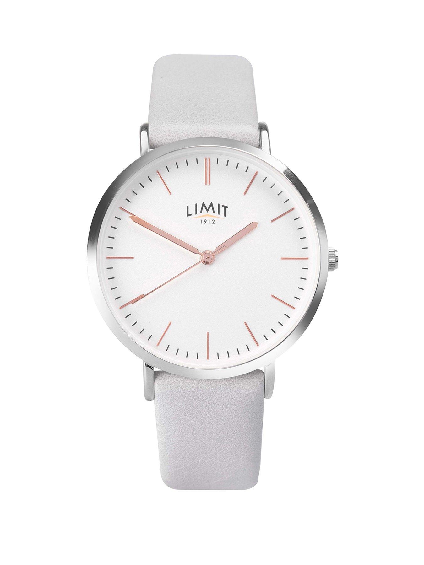 Limit Womens Grey Polyurethane Strap with Silver White Dial Analogue Watch