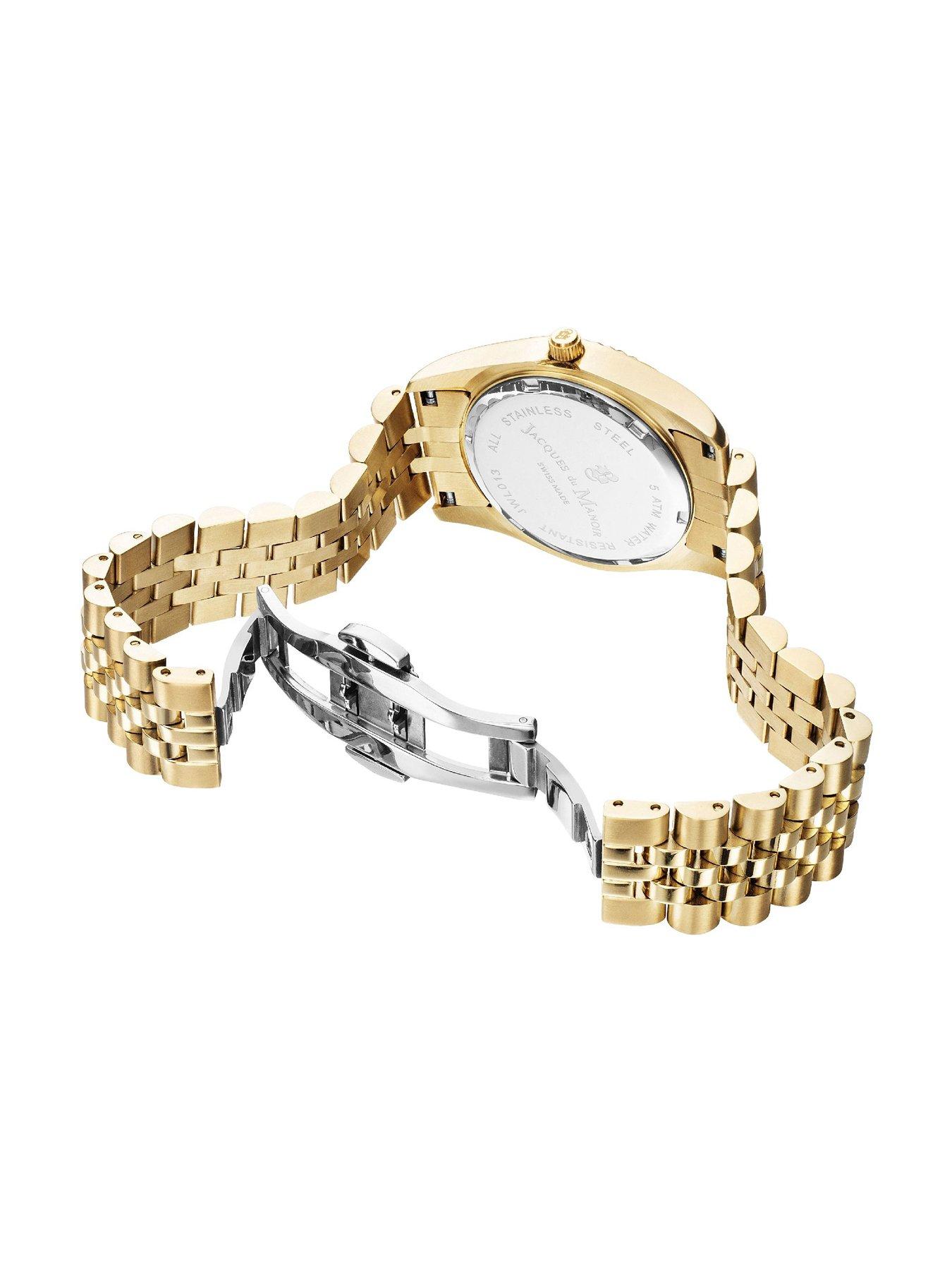 Image 3 of 4 of Jacques Du Manoir Swiss-made Ladies Inspiration Gold Plated Bracelet Watch