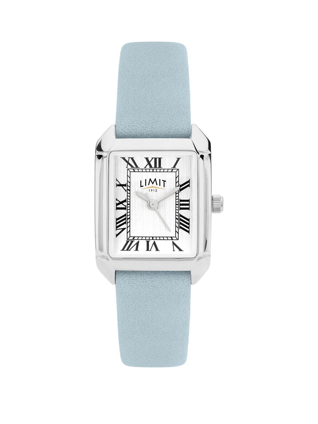 Limit Womens Classic Blue Polyurethane Strap with Silver Dial Analogue Watch