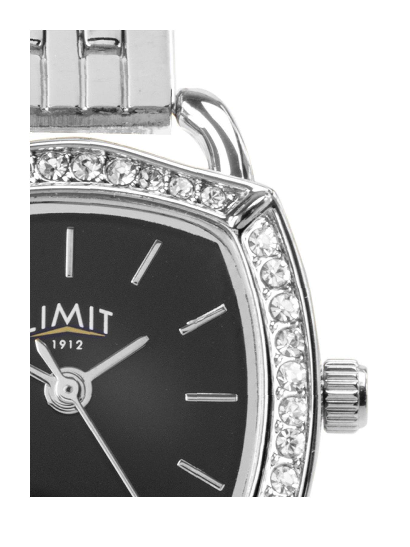 Image 2 of 4 of Limit Womens Silver Stainless Steel Bracelet with Black Dial Analogue Watch