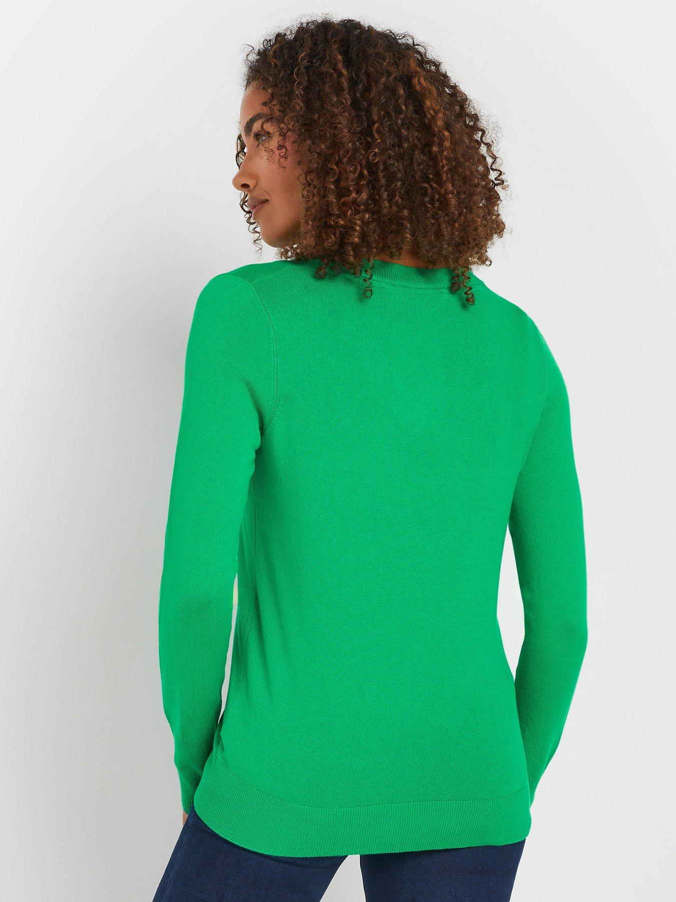  image of mco-v-neck-jumper-green