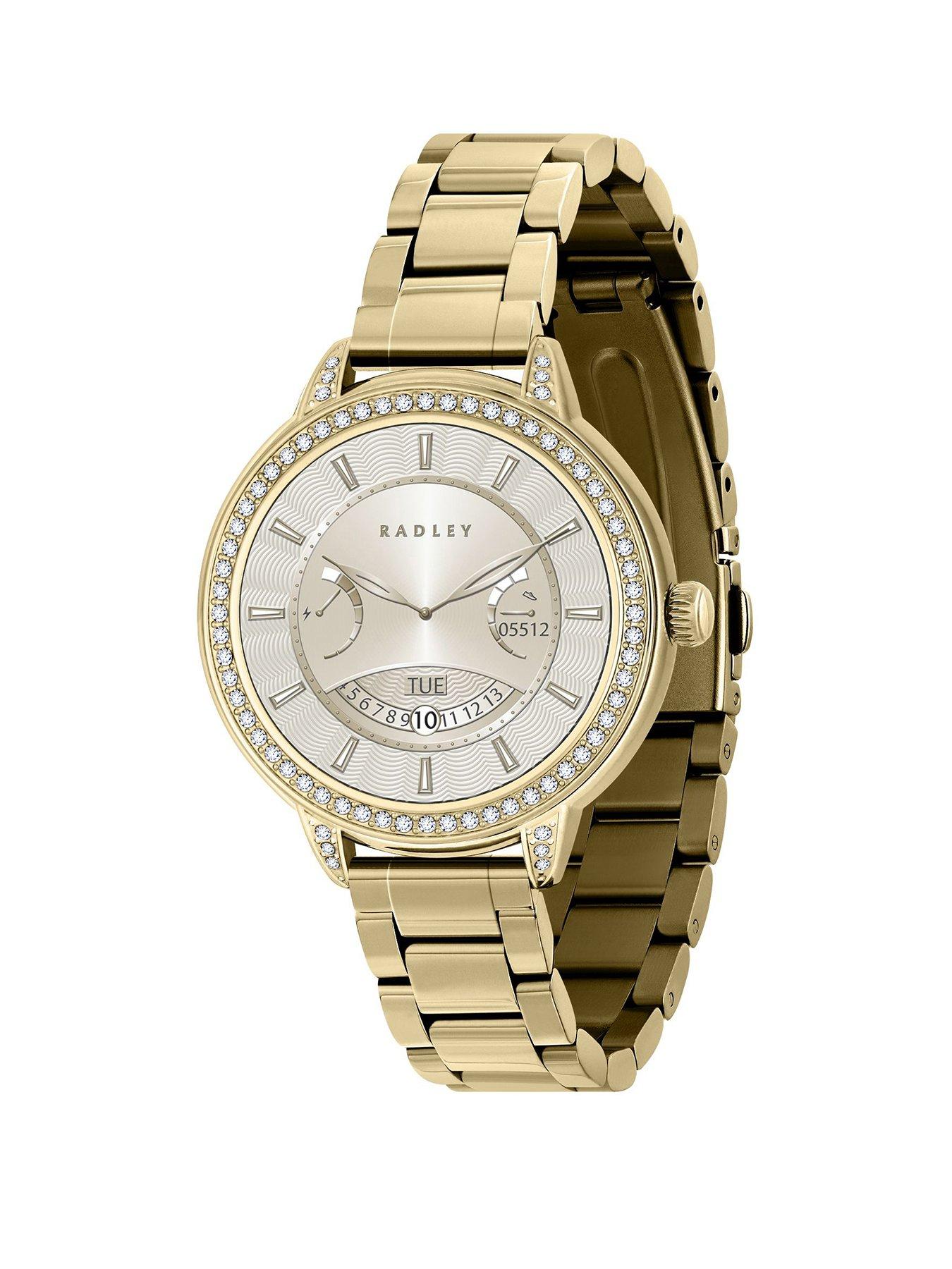 Radley Smart Series 33 Amoled Stoneset Stainless Steel Gold Plated Bracelet Smart Watch