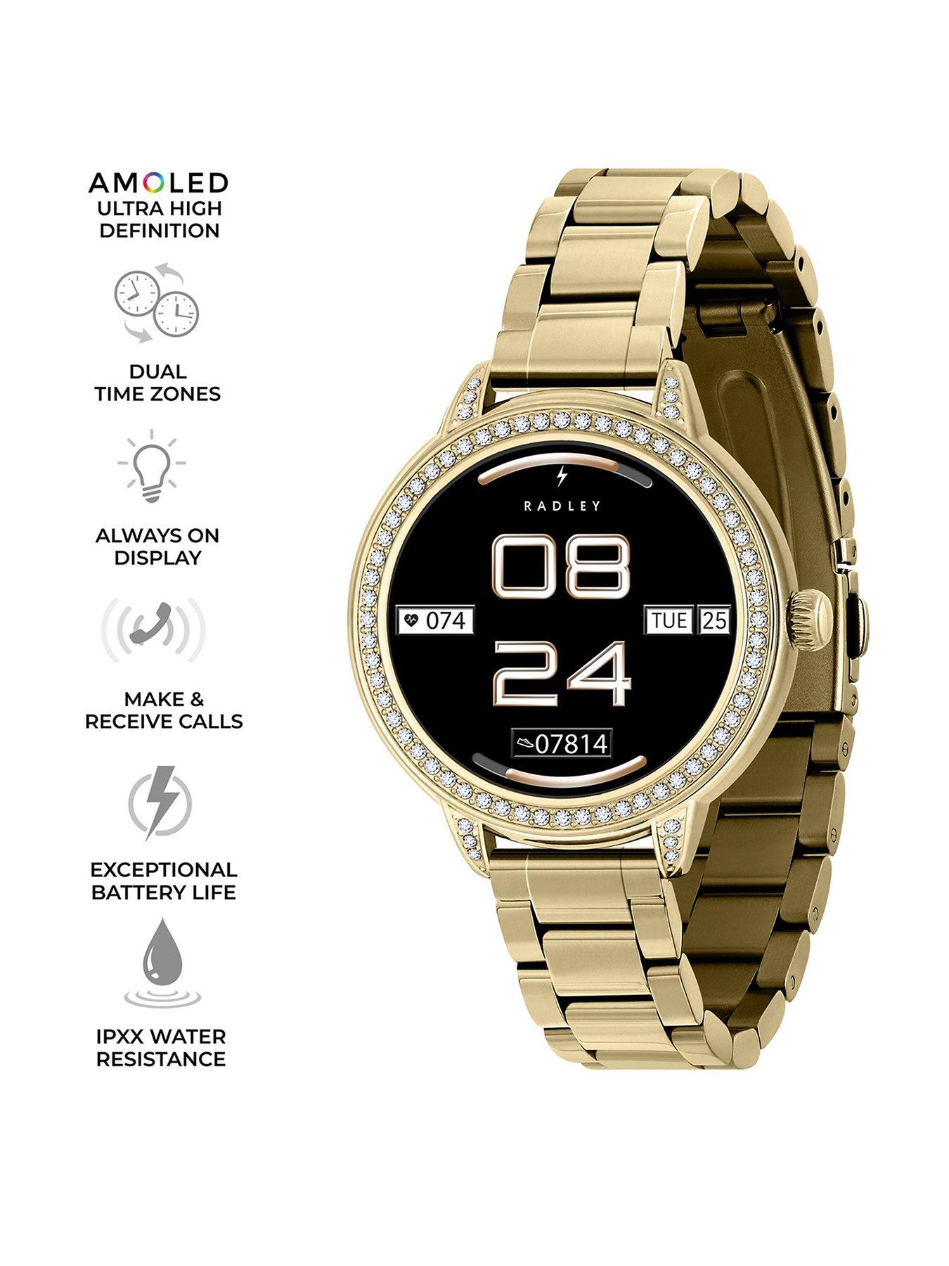  image of radley-smart-series-33-amoled-stoneset-stainless-steel-gold-plated-bracelet-smart-watch