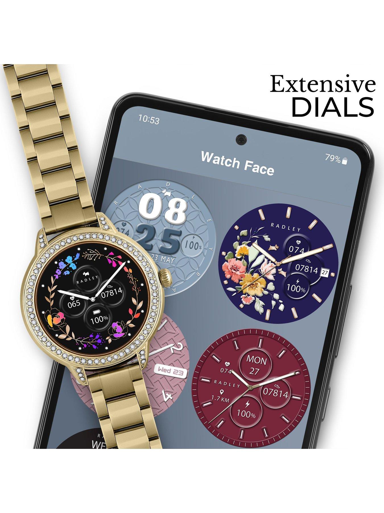  image of radley-smart-series-33-amoled-stoneset-stainless-steel-gold-plated-bracelet-smart-watch
