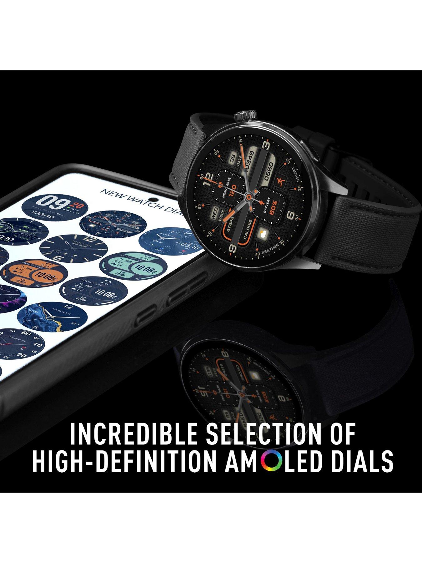  image of reflex-active-series-45-black-silicone-amoled-gps-sports-smart-calling-watch