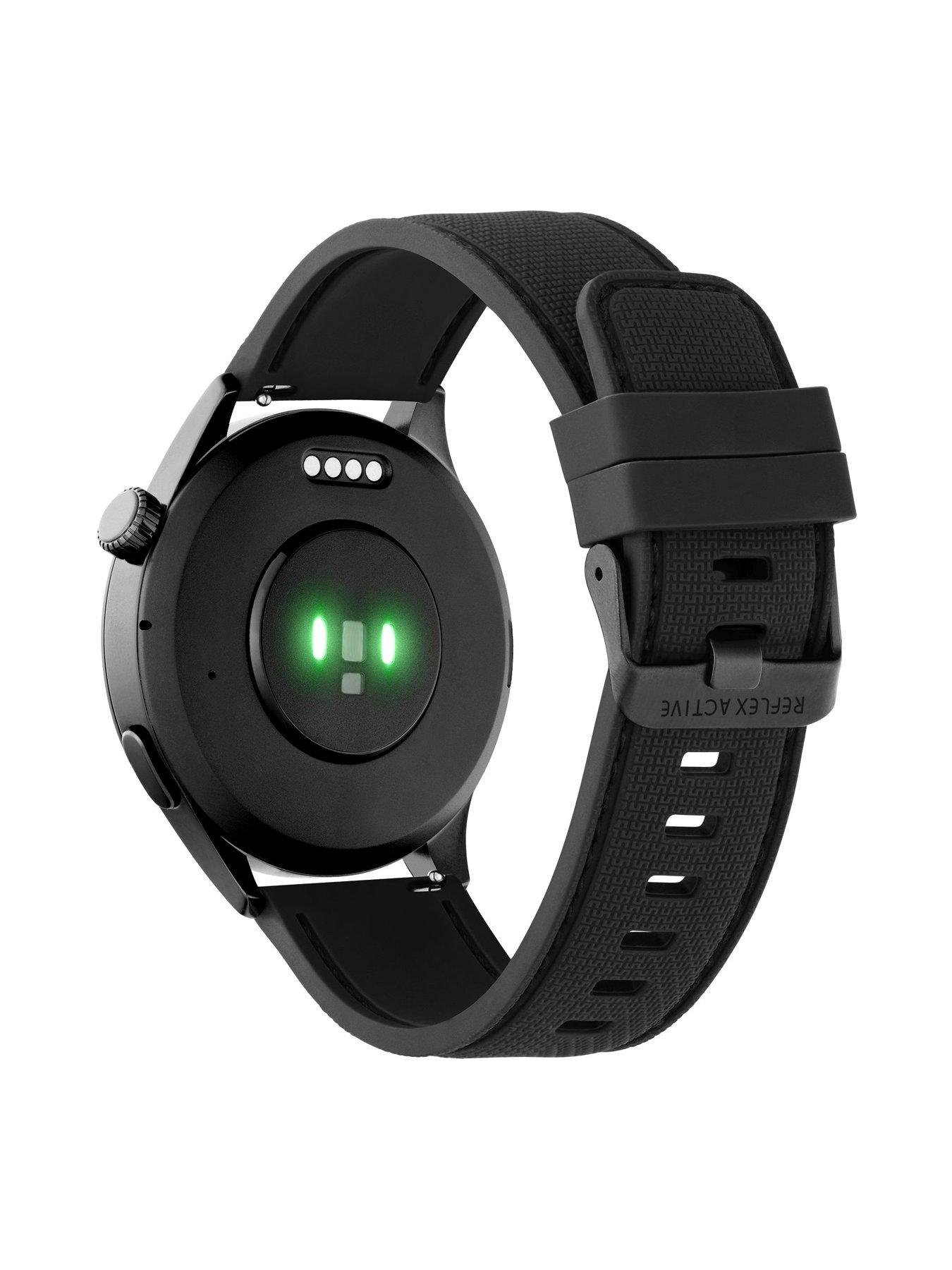  image of reflex-active-series-45-black-silicone-amoled-gps-sports-smart-calling-watch