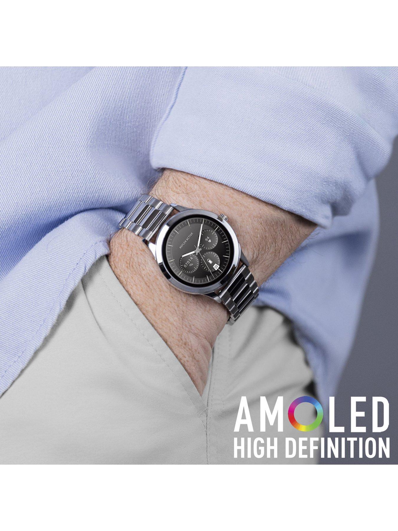  image of reflex-active-series-31-stainless-steel-bracelet-amoled-smart-calling-watch