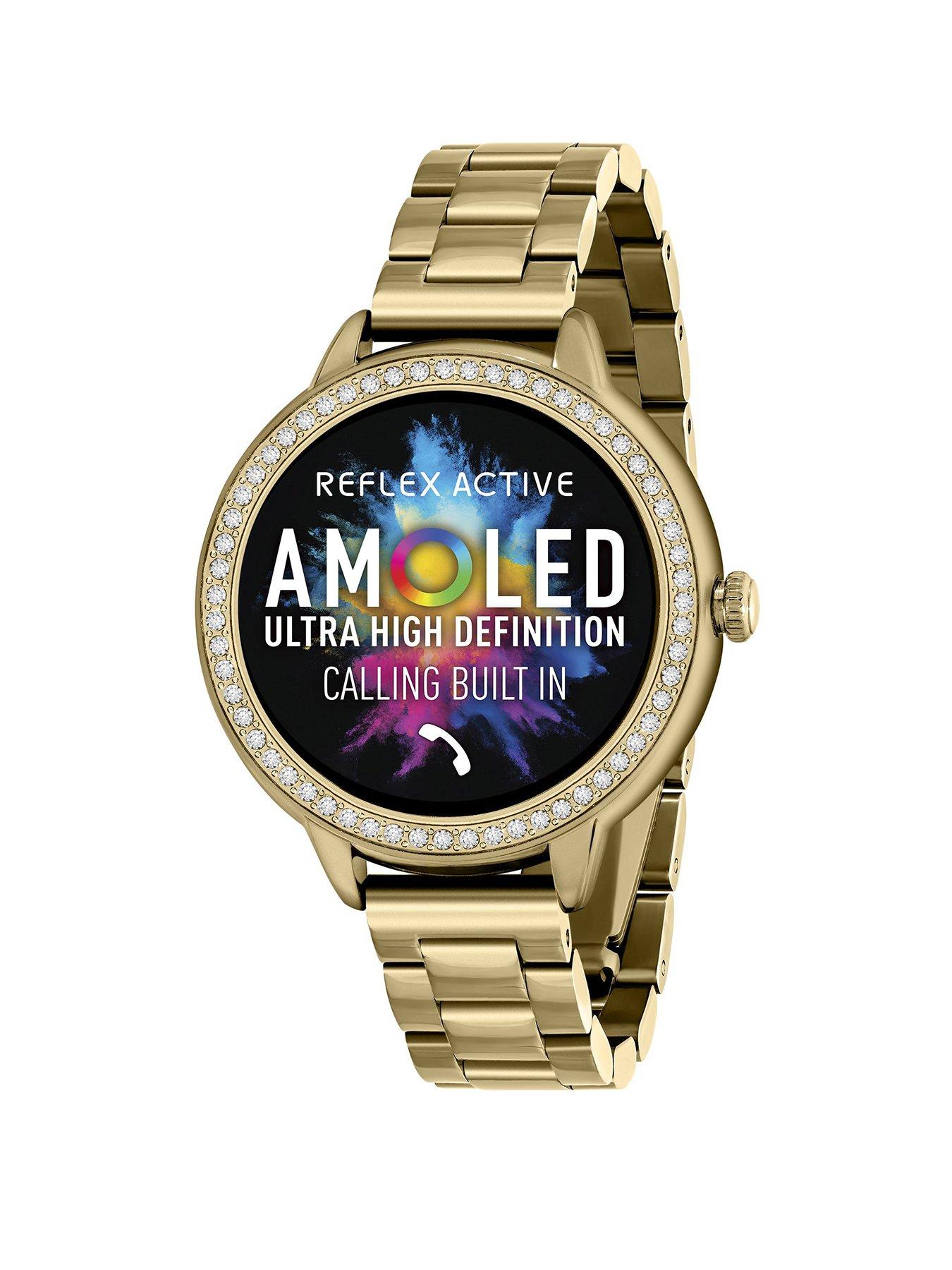 undefined Series 41 Stone Set Gold Bracelet Amoled Smart Calling Watch
