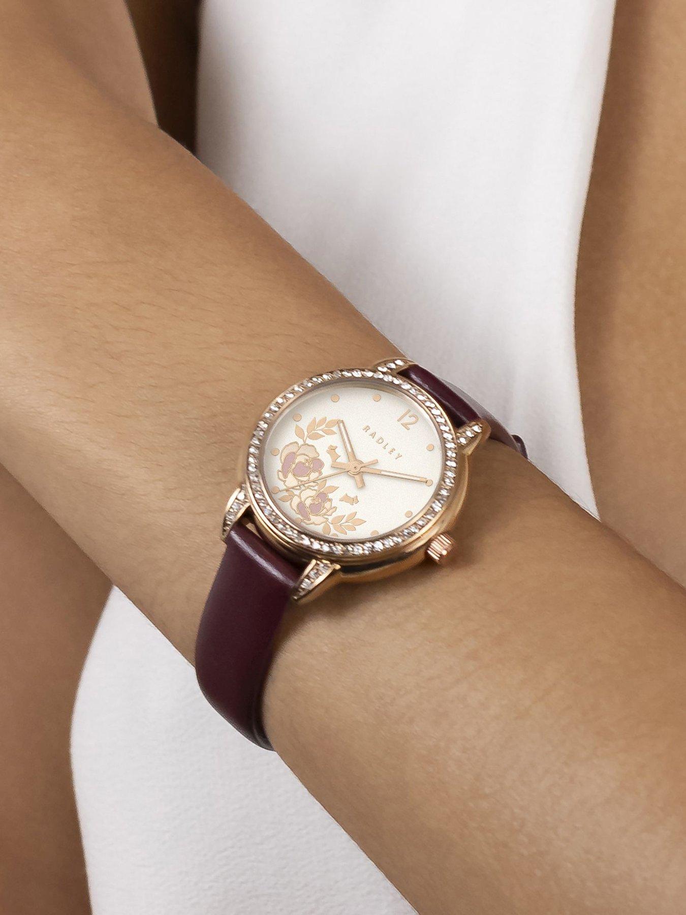 Radley red leather watch sale