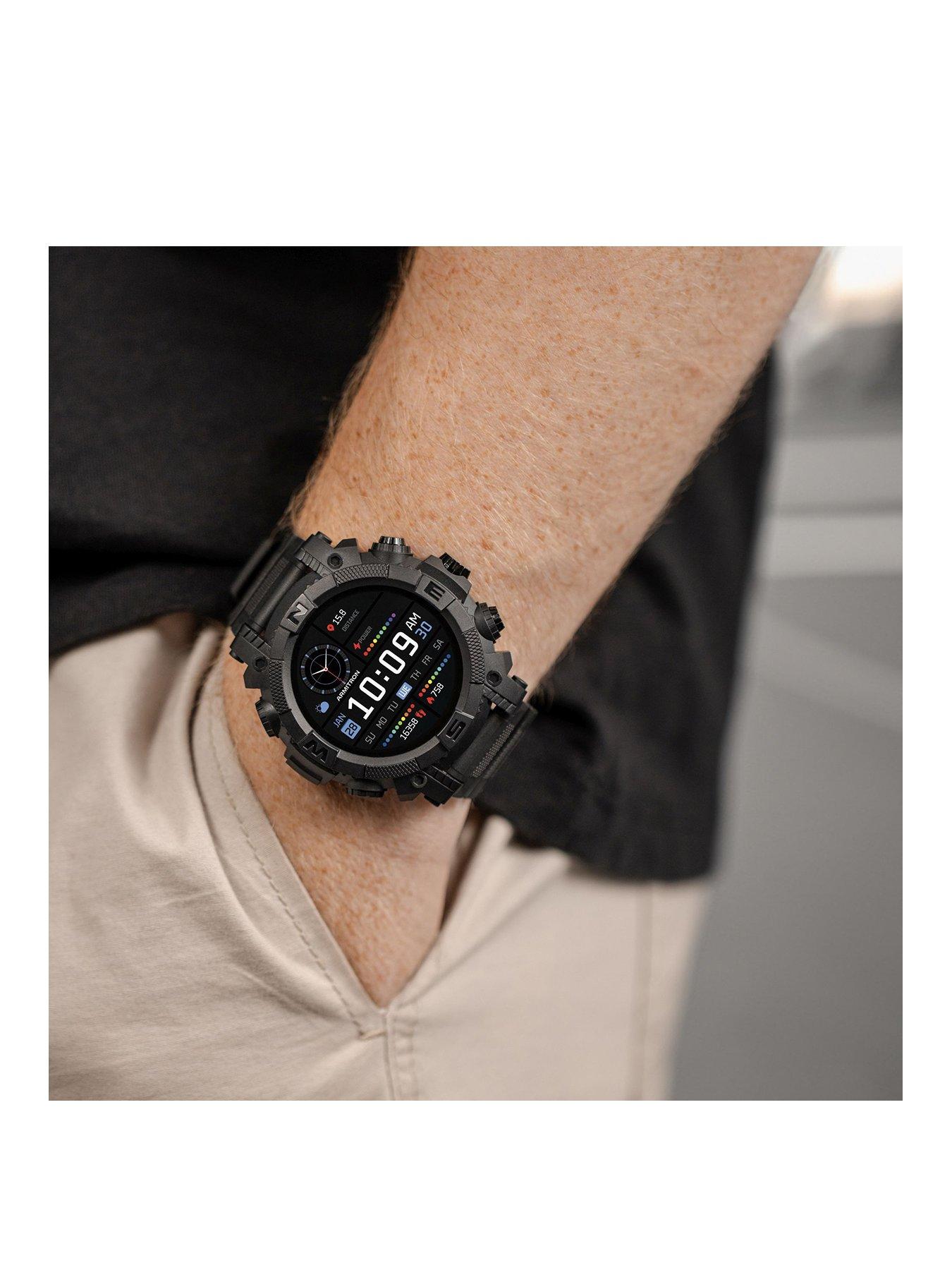  image of reflex-active-series-38-black-silicone-strap-sports-smart-calling-watch