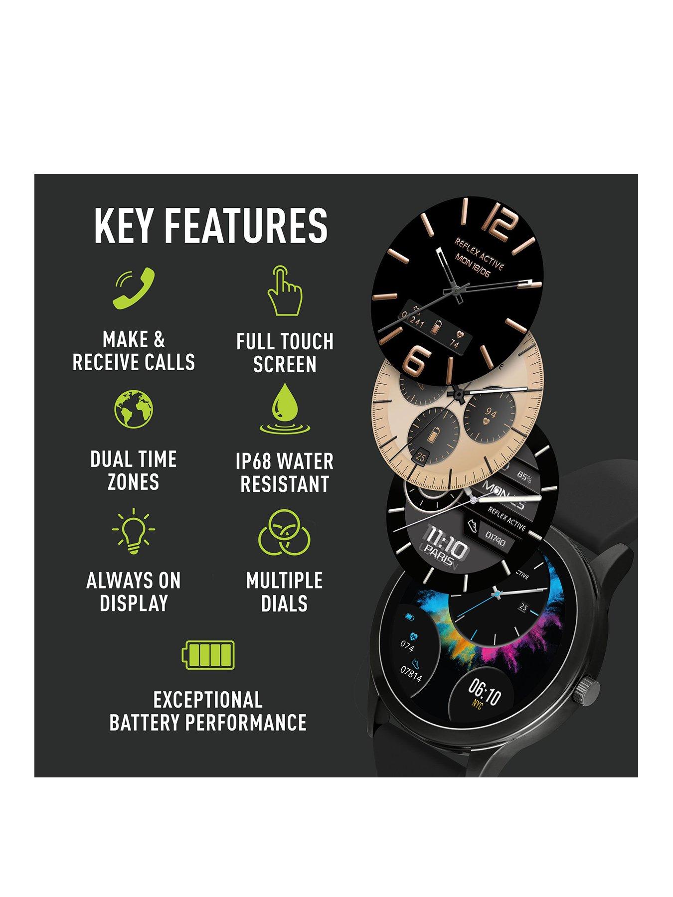  image of reflex-active-series-31-black-silicone-amoled-smart-calling-watch