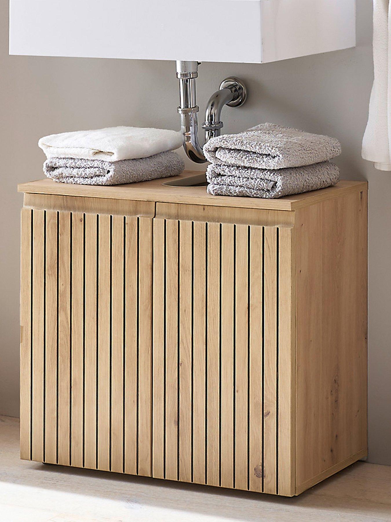  image of julian-bowen-austin-under-sink-2-door-cabinet-oak