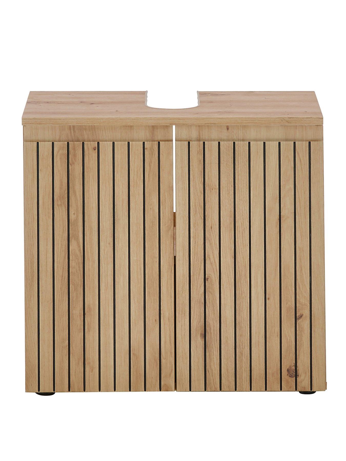  image of julian-bowen-austin-under-sink-2-door-cabinet-oak
