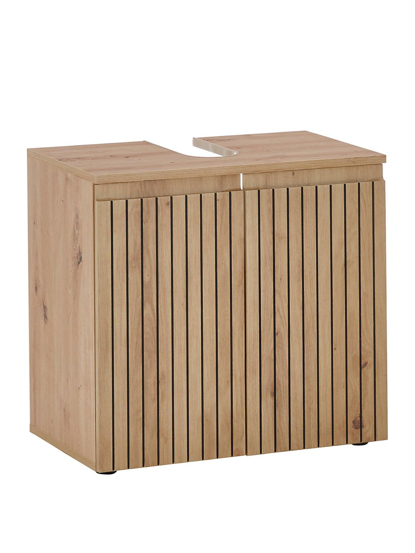  image of julian-bowen-austin-under-sink-2-door-cabinet-oak