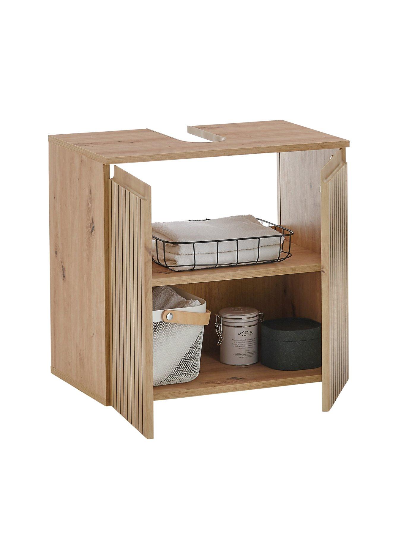  image of julian-bowen-austin-under-sink-2-door-cabinet-oak
