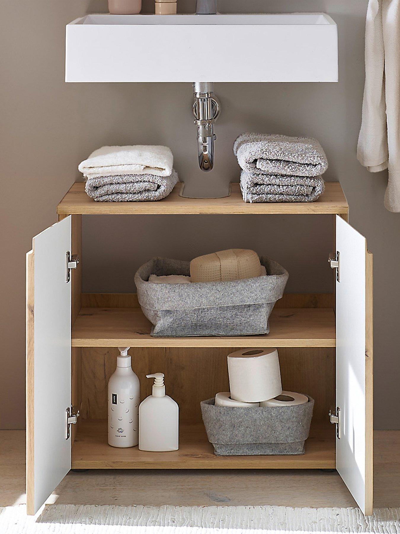  image of julian-bowen-austin-under-sink-2-door-cabinet-oak