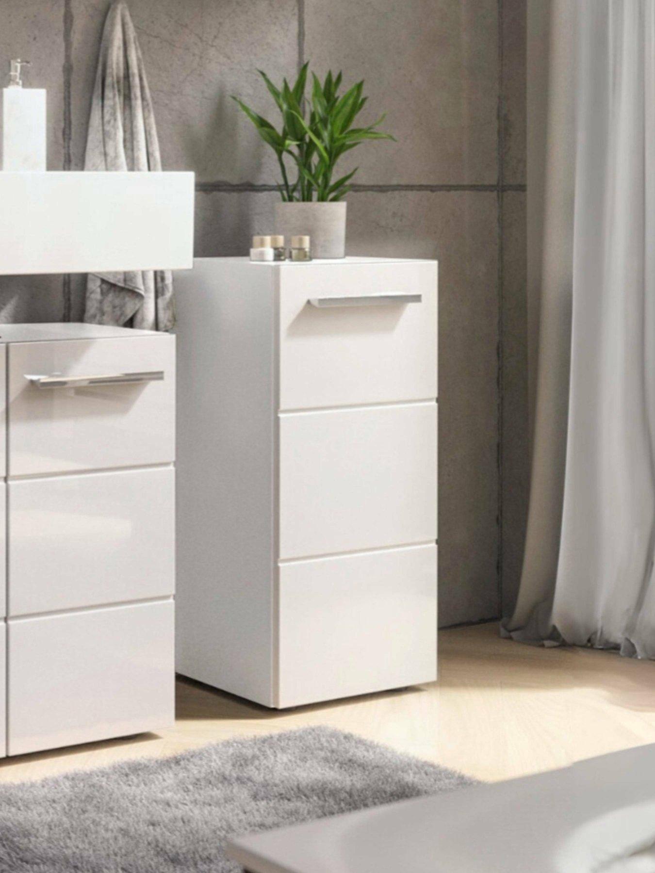 undefined Mandy 1 Door Bathroom Floor Cabinet - White