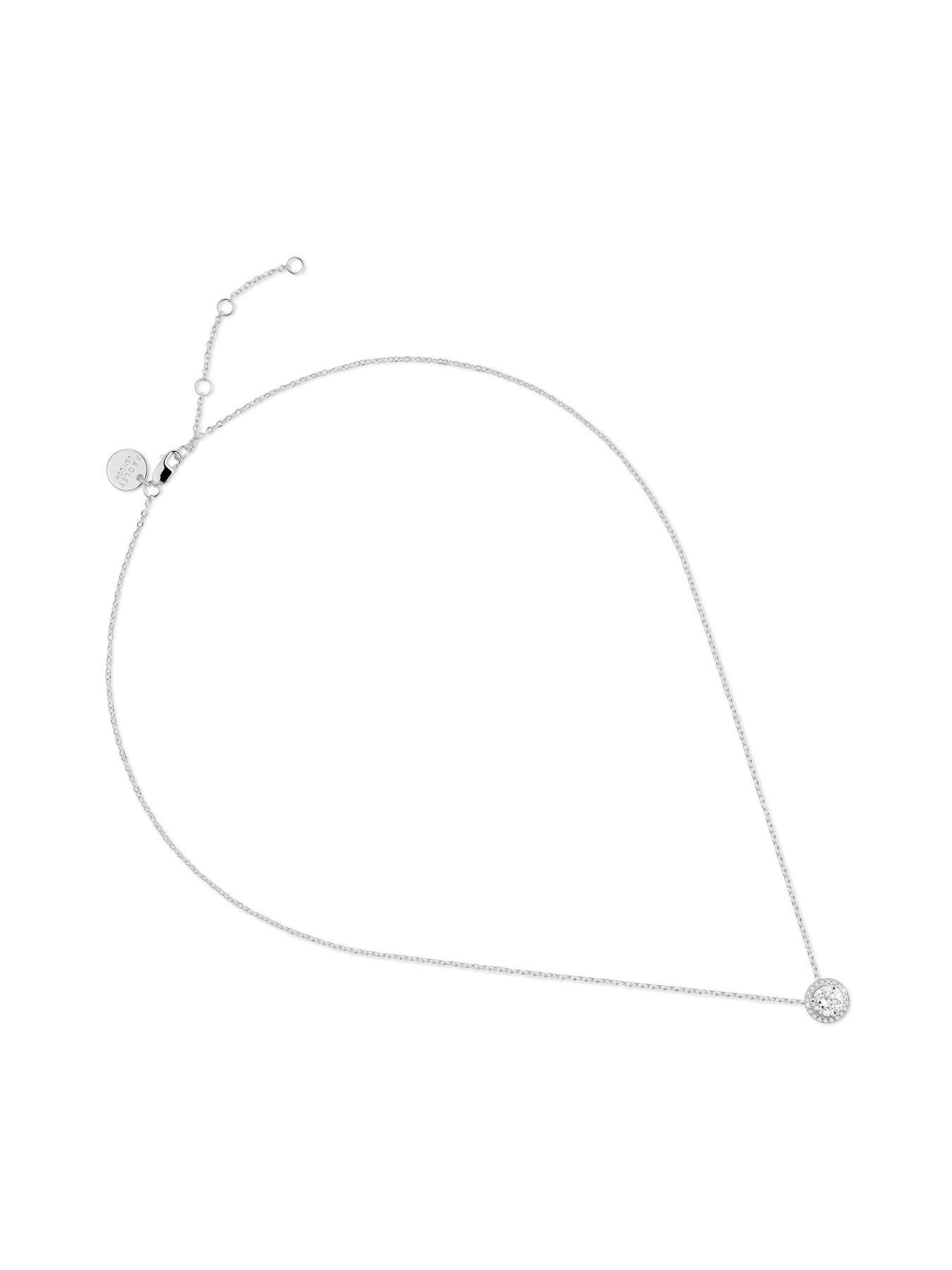  image of radley-sterling-silver-cubic-zirconia-stone-set-necklace