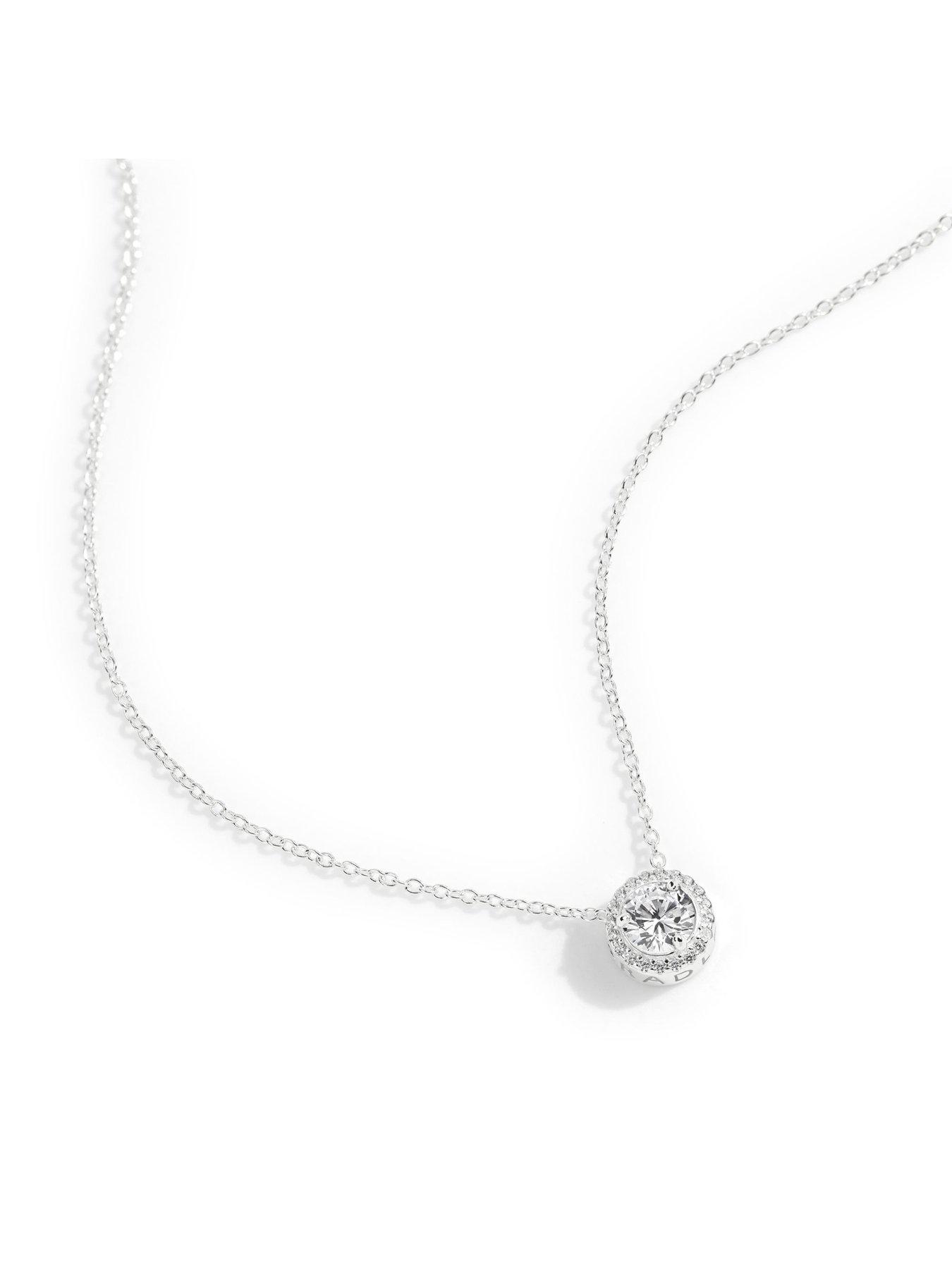  image of radley-sterling-silver-cubic-zirconia-stone-set-necklace