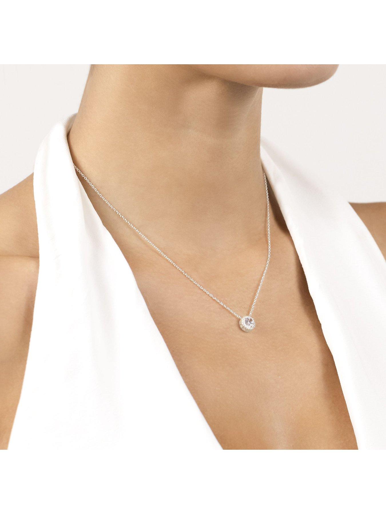  image of radley-sterling-silver-cubic-zirconia-stone-set-necklace